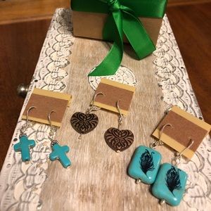 3 pairs of earrings